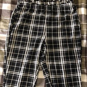 Stretchy plaid pants